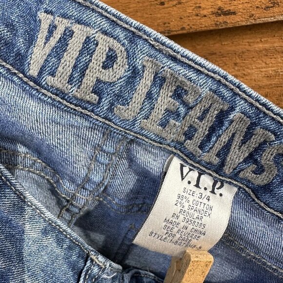 VIP Jeans Skinny Distressed Blue Stretch - Picture 6 of 12